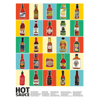 Ilustrace Hot Sauce Squares Standard Wall Art, Jon Downer, (30 x 40 cm)