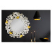 Estila Designové glamour nástěnné zrcadlo Ginko s ozdobným kovovým rámem z listů ginka stříbrné 