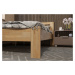 Rohová dřevěná postel Lola, levý roh, provedení BK1, 160x200 cm
