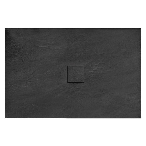 REA Sprchová vanička Stone 80x100 černá REA-K9756