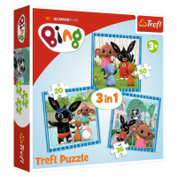 Trefl puzzle 3v1 Bing Zábava s přáteli
