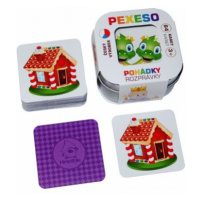Pexeso Pohádky 64 karet společenská hra v plechové krabičce 6,5x6,5x4cm Hmaťák