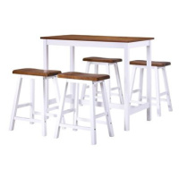 Barový stůl a stoličky sada 5 kusů z masivního dřeva 275232