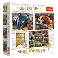 Trefl Puzzle Harry Potter: Turnaj tří kouzelníků, Famfrpál a Bradavice 400 + 500 + 600 dílků - T