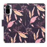 iSaprio flip pouzdro Ornamental Flowers 02 pro Xiaomi Redmi Note 10 / Note 10S