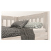 Rohová postel APOLONIE levá, buk/bílá, 140x200 cm