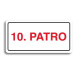 Accept Piktogram "10. PATRO" (160 × 80 mm) (bílá tabulka - barevný tisk)