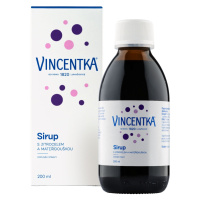 Vincentka Sirup s jitrocelem a mateřídouškou 200 ml