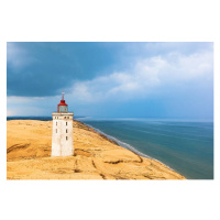 Fotografie Rabjerg mile a lighthouse on the Danish coast, TT, 40x26.7 cm