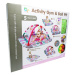Icom dětská hrací deka 5v1 s chrastítky a balónky, Safari, růžová