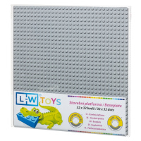 LW Toys Podložka na stavění 32x32 bodů - světle šedá