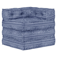 vidaXL Modulární pouf indigo textil