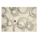 Alfa Carpets  Kusový koberec Kruhy cream - 80x150 cm