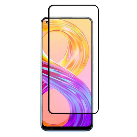 3x 3D tvrzené sklo s rámečkem pro Realme 8 Pro - černé - 2+1 zdarma