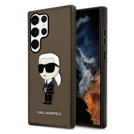 Kryt Karl Lagerfeld Samsung Galaxy S23 Ultra black hardcase Ikonik Karl Lagerfeld (KLHCS23LHNIKT