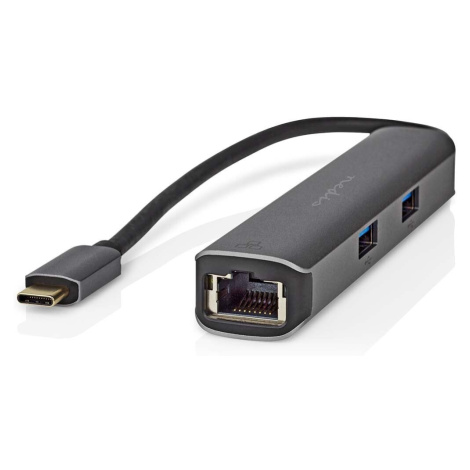 Nedis Multiportový adaptér USB-C, 3x USB-A, HDMI, RJ45 - CCBW64210AT02