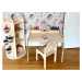 Myminihome Dětský stolek RAINBOW s pastelkovníky + židle Zvolte barvu: Modrá