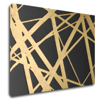 Impresi Obraz Abstraktní zlato šedý - 70 x 50 cm