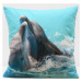 Moderní povlak na polštář s motivem delfína
