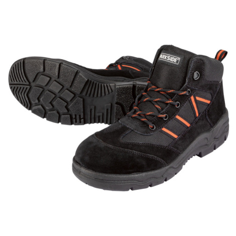 PARKSIDE Pánská kožená bezpečnostní obuv S3 (41, černá/oranžová)