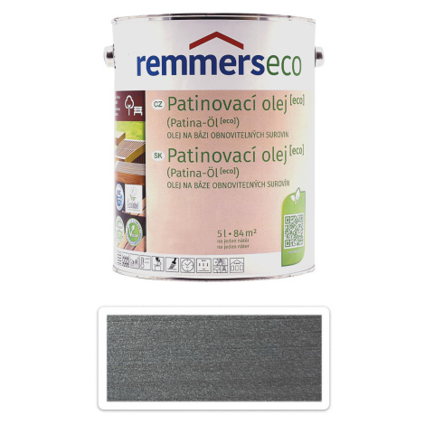 REMMERS Patinovací olej ECO - vodou ředitelný terasový olej 5 l Grafitově šedý