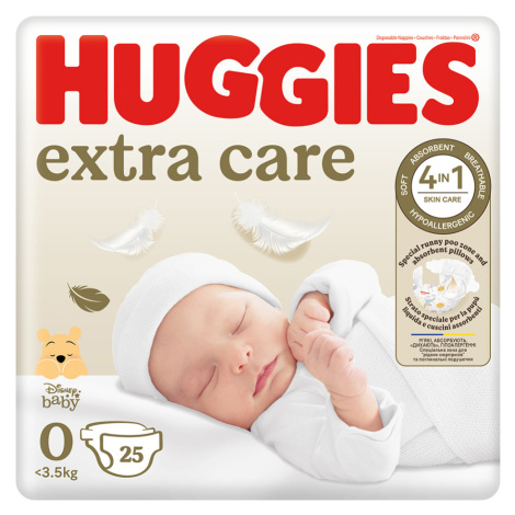 HUGGIES Dětské plenky Extra Care 0 velikost 3,5 kg 25 kusů