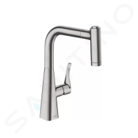 Hansgrohe 73800800 - Dřezová baterie M7116-H220 s výsuvnou sprškou, sBOX, vzhled nerezu