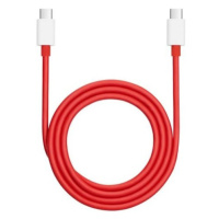 USB datový kabel OnePlus SuperVOOC USB-C to USB-C 12A 120W Warp rychlý 1m Original červený / bíl