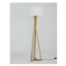 NOVA LUCE stojací lampa SALINO stínidlo slonovinová bílá přírodní dřevo E27 1x12W 230V IP20 bez 