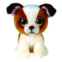 TY Beanie BOOS HUGO, 15 cm - hnědobílý pes