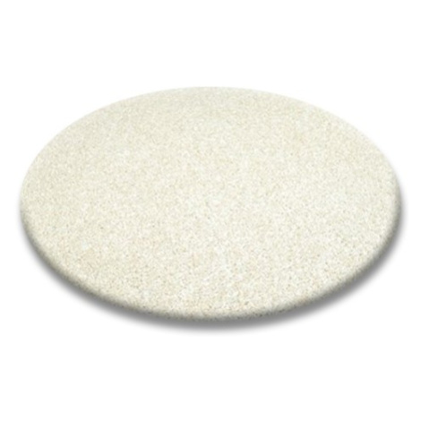 Dywany Lusczow Kulatý koberec SHAGGY Hiza 5cm krémový