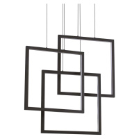 LED Závěsné svítidlo Ideal Lux FRAME SP QUADRATO NERO 269375 80W 8600lm 3000K IP20 73cm černé