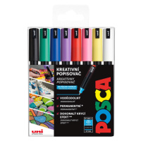 Akrylové popisovače POSCA, PC-1MR - mix 8 základních barev