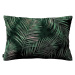 Dekoria Kinga - potah na polštář jednoduchý obdélníkový, stylizované palmové listy na zeleném po