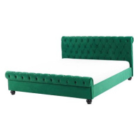 BELIANI postel AVALLON 160 × 200 cm, sametová, zelená