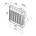 Axiální ventilátor do koupelny s automatickou žaluzií VENTS 100MA 12V 1009018