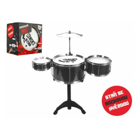 Bicí souprava ROCK STAR plast s příslušenstvím v krabici 23x22x17cm Teddies