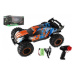 Auto RC Buggy rychlostní 2,4GHz plast 40cm dobíjecí pack+baterie oranžové-modré v krabici