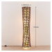 Lindby Dekorativní stojací lampa Joas v hnědé
