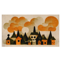 Ilustrace Spooky Wooky Village, Treechild, (40 x 22.5 cm)