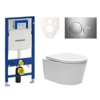 Cenově zvýhodněný závěsný WC set Geberit do lehkých stěn / předstěnová montáž+ WC SAT Brevis SIK