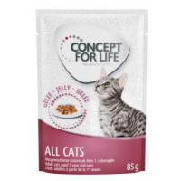 Míchané výhodné balení Concept for Life želé & omáčka 24 x 85 g - All Cats 10+ v omáčce a želé