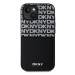 DKNY PU Leather Repeat Pattern Card Pocket Zadní Kryt pro iPhone 14 Black