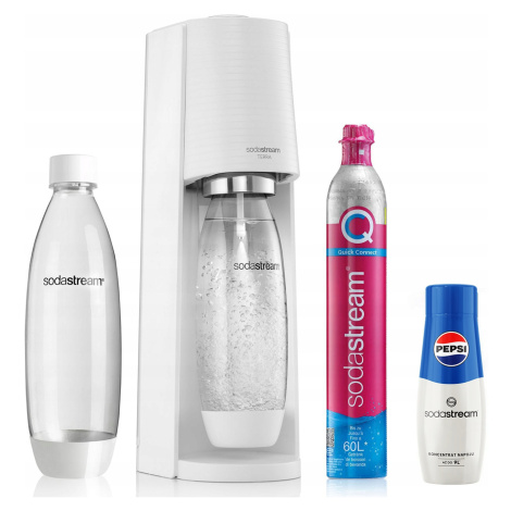 Soda Stream Saturator Terra bílá sirup Pepsi