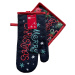 Vánoční kuchyňský set vánoční rukavice/chňapka CHRISTMASSY modrá 18x30 cm/20X20 cm 100% bavlna B