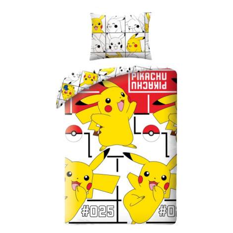 Halantex Bavlněné povlečení 140x200 + 70x90 cm - Pokémon Pikachu