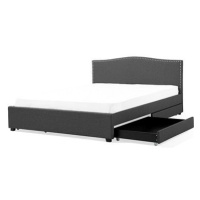 BELIANI postel s úložným prostorem MONTPELLIER 180 × 200 cm, šedá