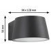 PAULMANN LED venkovní nástěnné svítidlo Capea neláká hmyz IP44 96x128mm 2200K 6W 230V 98° černá 