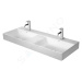 DURAVIT DuraSquare Dvojumyvadlo 1200x470 mm, bez přepadu, 2 otvory pro baterie, DuraCeram, bílá 