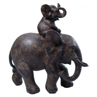 KARE Design Soška Slon s mládětem 19cm
